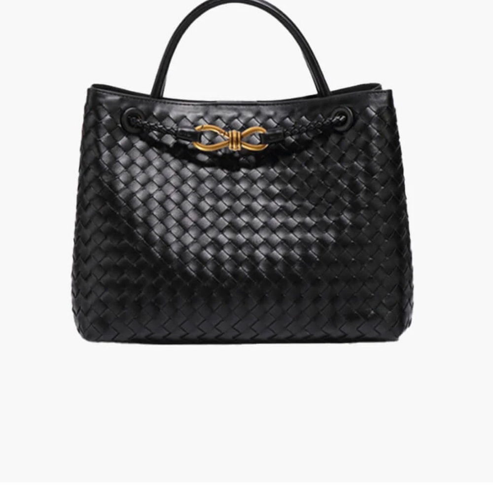 Soera Black Woven Handbag